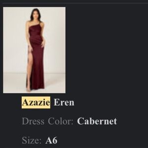 AZAZIE Erin Bridesmaid dress in Cabernet